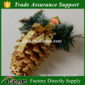 2015 Christmas ornament gold pine cones for decoration
